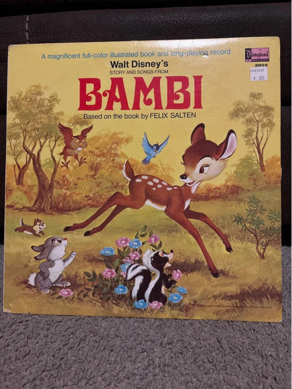 1969 Walt disneys vinyl “story and songs from bambi “